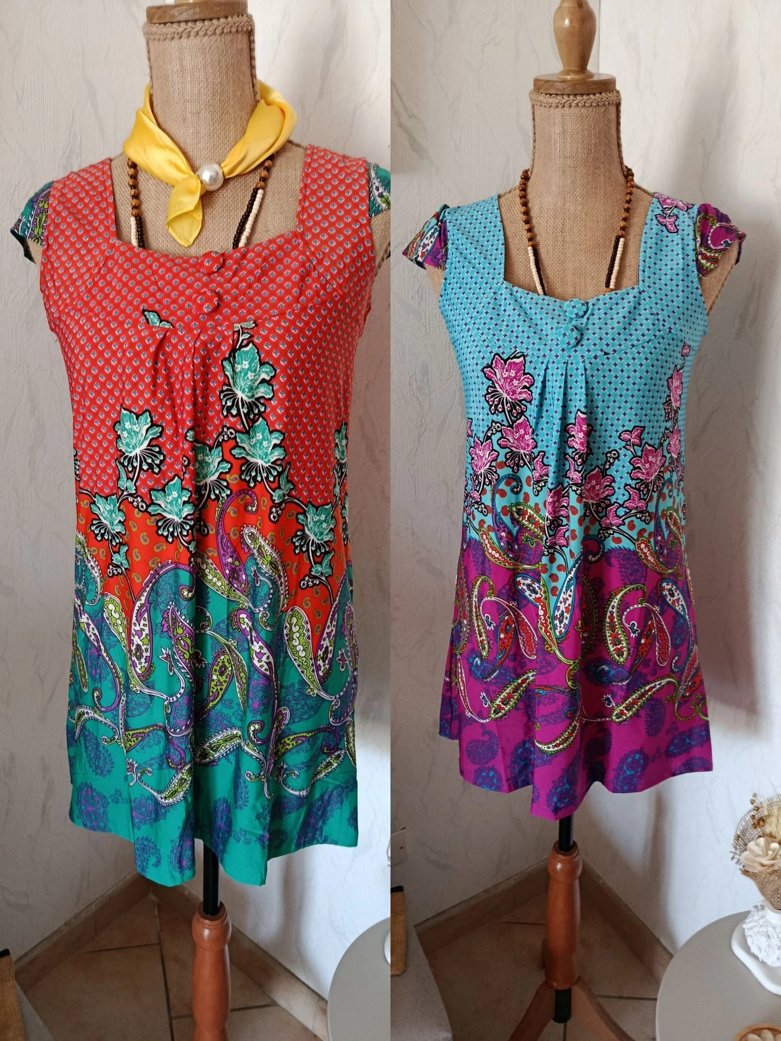 Lot de 2 tuniques/mini robes 